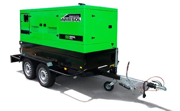 25e anniversaire d’Inmesol Power Solutions 1 Groupe électrogène de la gamme Rental sur une remorque (kit mobile) à grande vitesse
