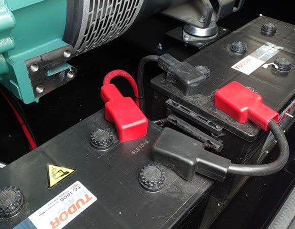 Batteries that start the genset's engine